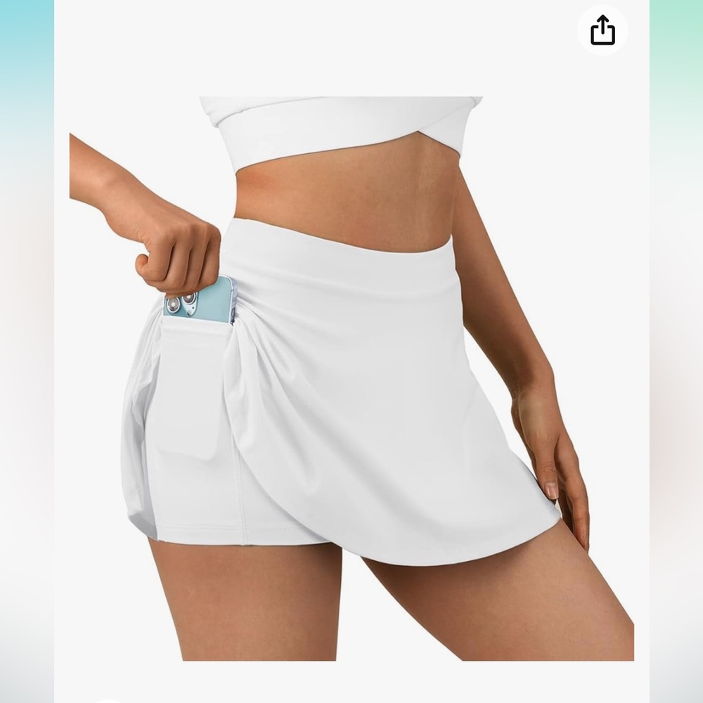 Amazon SUUKSESS pleated high waisted tennis skirt w pockets M - Picture 4 of 7